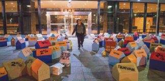 Cooperativas hacen “marcha de las casitas” para regresar al 2% el interés hipotecario en Uruguay