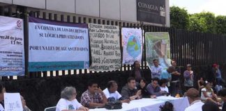 Protesta nacional del agua exige derogar decreto presidencial a quien gane elecciones