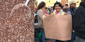 Cafetaleros de cinco estados se manifiestan contra Nestlé