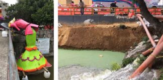 En Canal Nacional Sacmex avienta aguas negras a tramo rescatado por la comunidad