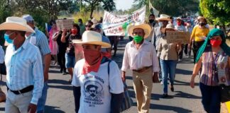 Campesinos marchan contra termoeléctrica de Huexca