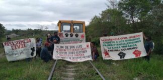 Ejidatarios de Mogoñé Viejo suspenden trabajos del Corredor Interoceánico