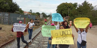 Comunidades protestan durante inauguración del Tren Transístmico