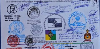 Comunidades purépechas pactan convenio de seguridad mutua