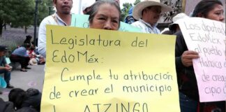 Exigen con movilización crear municipio indígena tlahuica en Edomex