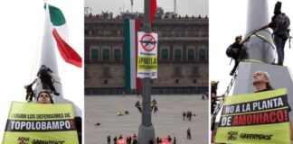 “Presidenta: proteja Topolobambo”, dejan mensaje en el asta bandera del Zócalo